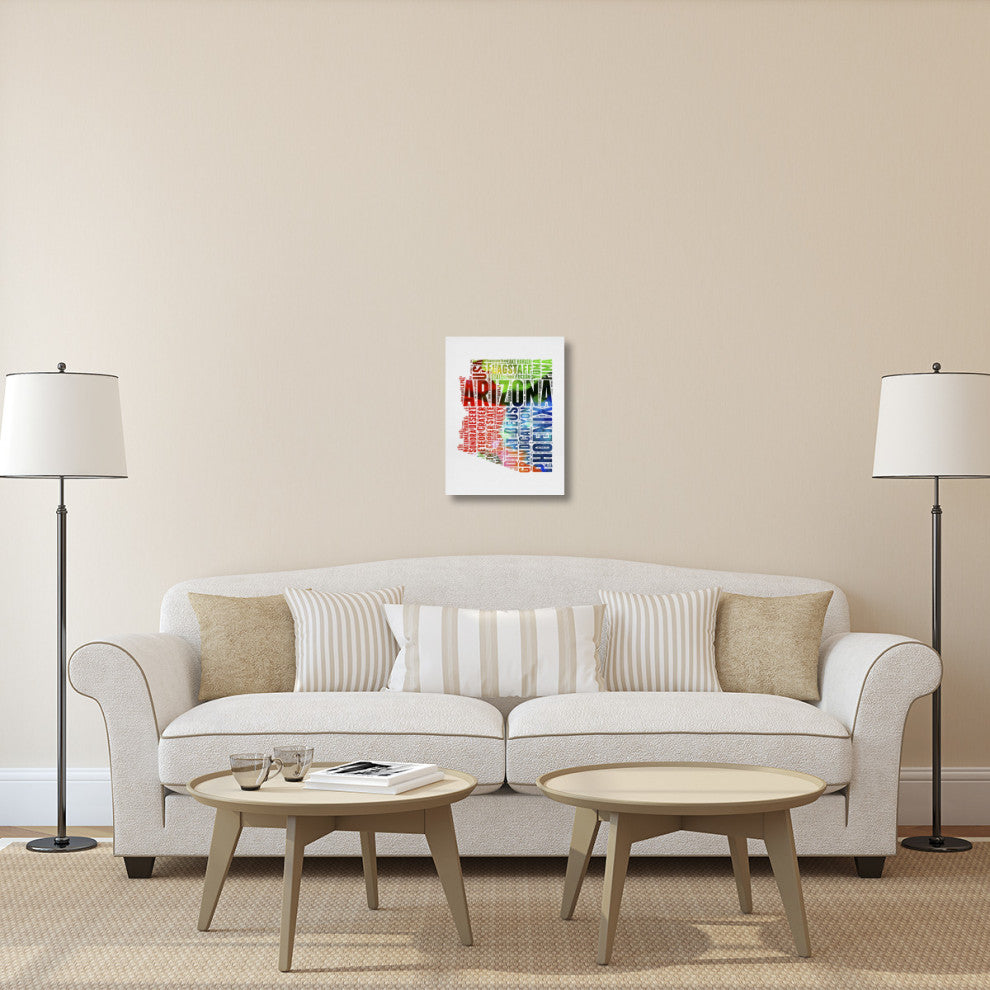"Arizona Watercolor Word Cloud" Fine Art Print
