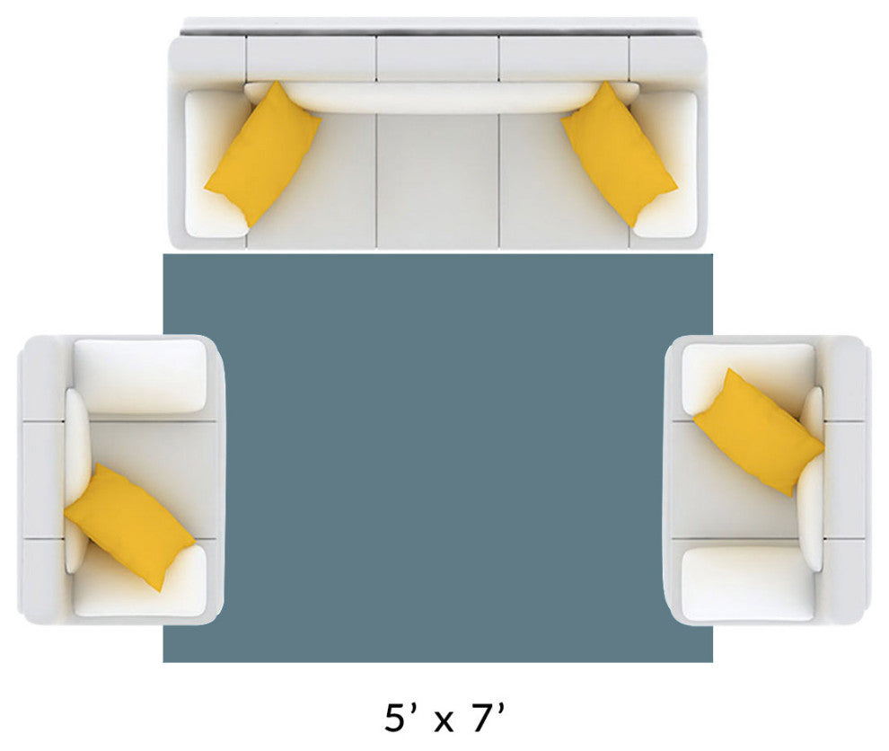 Derry Transitional Diamond Cream Rectangle Area Rug, 5'x7'