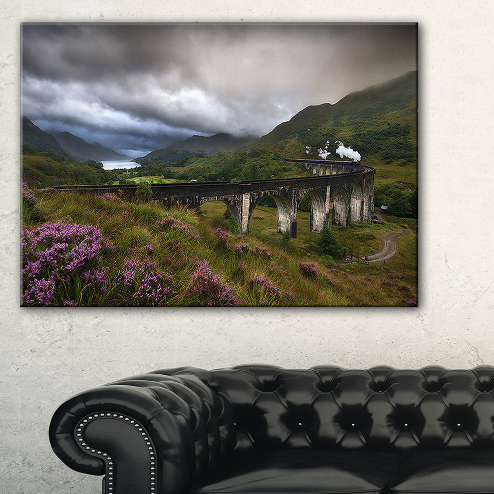 "Glenfinnan Viaduct, Scotland" Landscape Canvas Photo Print, 32"x16"