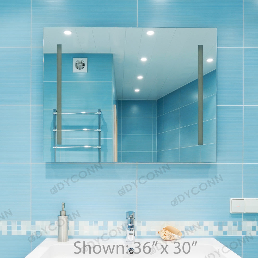 Dyconn Catella Vanity Bathroom LED Mirror With Touch On/OFF & Anti-Fog, 48"x36"