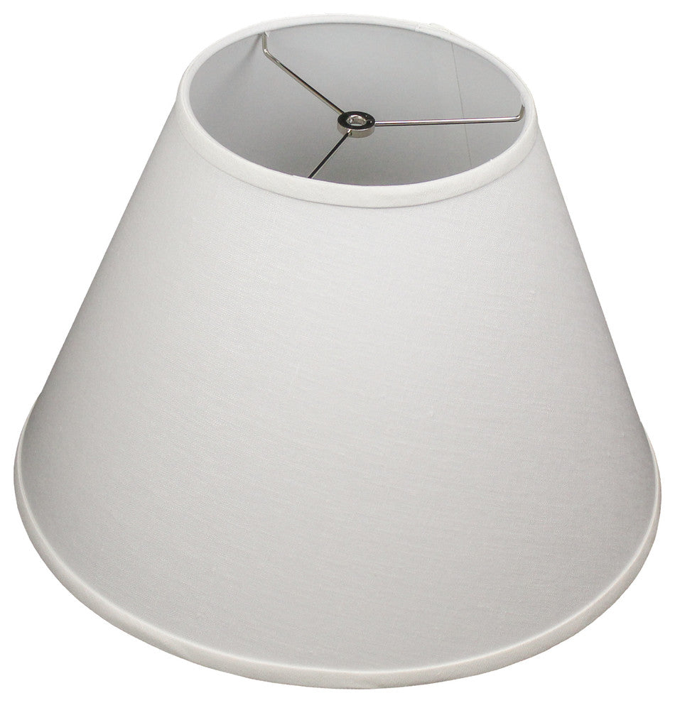 Fenchel Shades, 9"x18"x13" Spider Attachment Empire Lamp Shade, Designer Linen Off White
