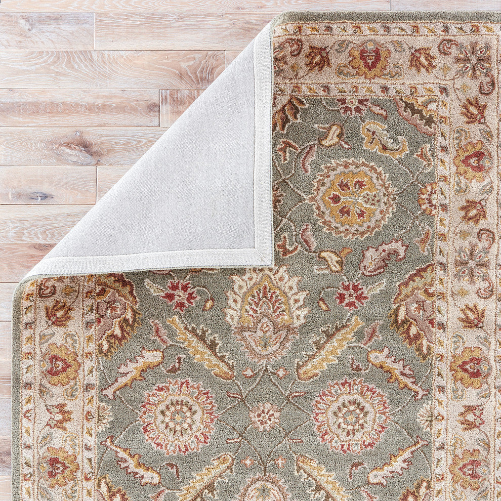 Jaipur Living Callisto Handmade Floral Green/Beige Area Rug, 8'x10'
