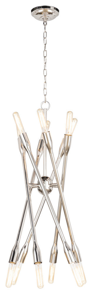 Regina Andrew Cobra Chandelier Small, Polished Nickel