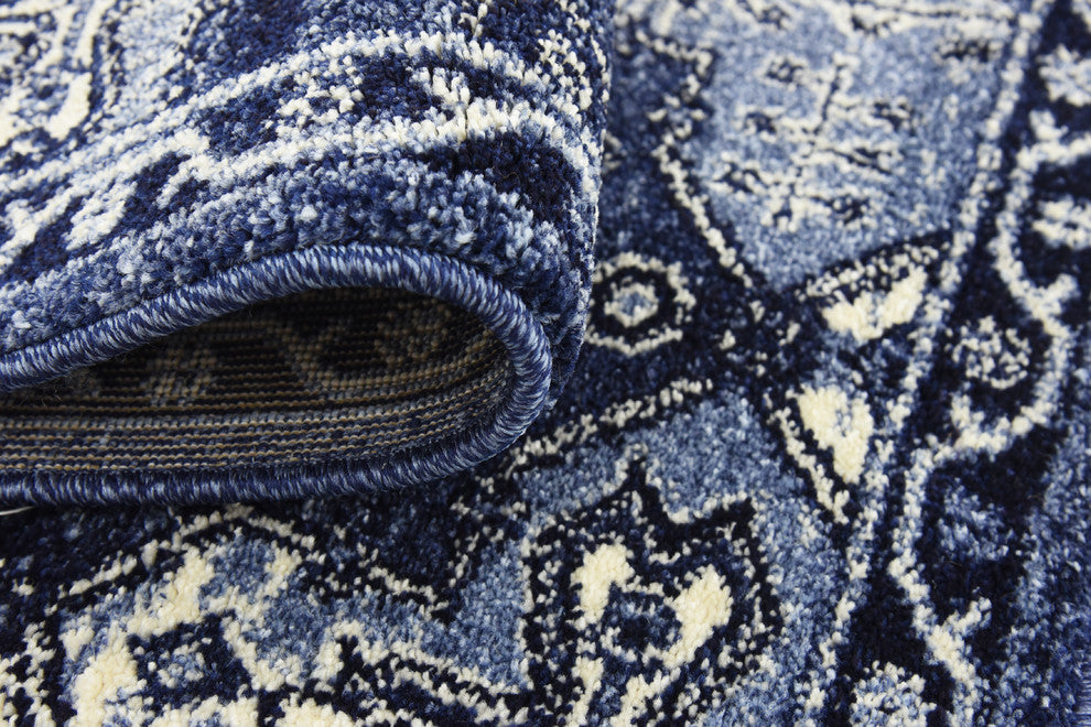 Unique Loom Blue La Jolla Cathedral 2' 0 x 6' 0 Runner Rug