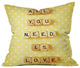 Happee Monkee All You Need Is Love 1 Outdoor Throw Pillow