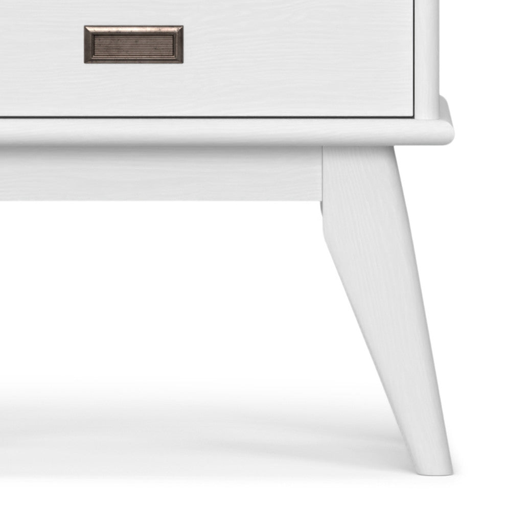 Draper SOLID HARDWOOD Mid Century Bookcase and Storage Unit, White