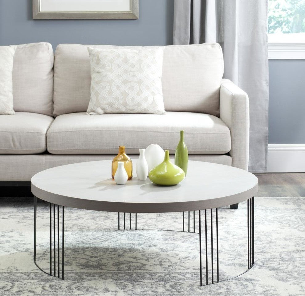 Safavieh Keelin Mid-Century Scandinavian Wood Coffee Table, Gray/Black