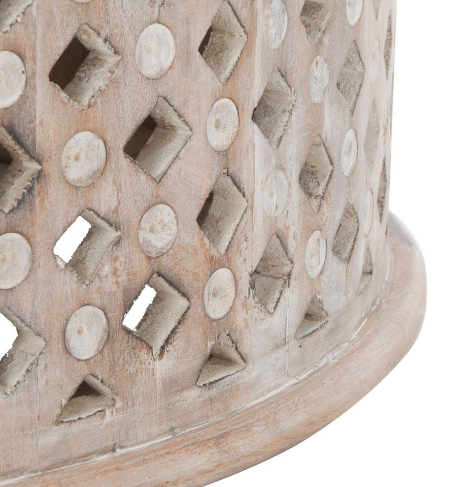 Safavieh Kyrith Round Coffee Table, Burnt White