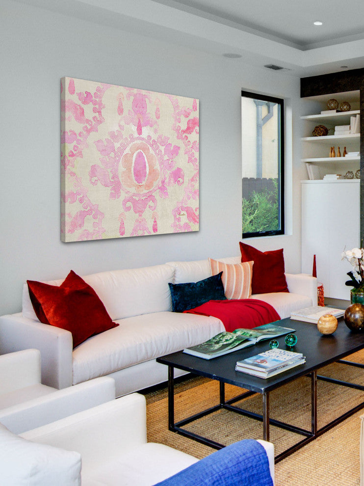 "Pink" Painting Print on Canvas by Evelia
