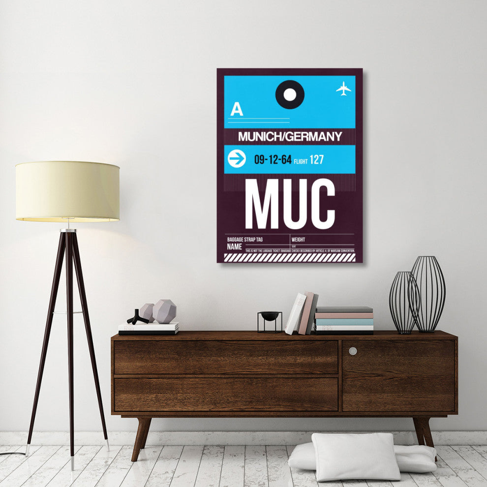 "MUC Munich Luggage Tag 1" Fine Art Print