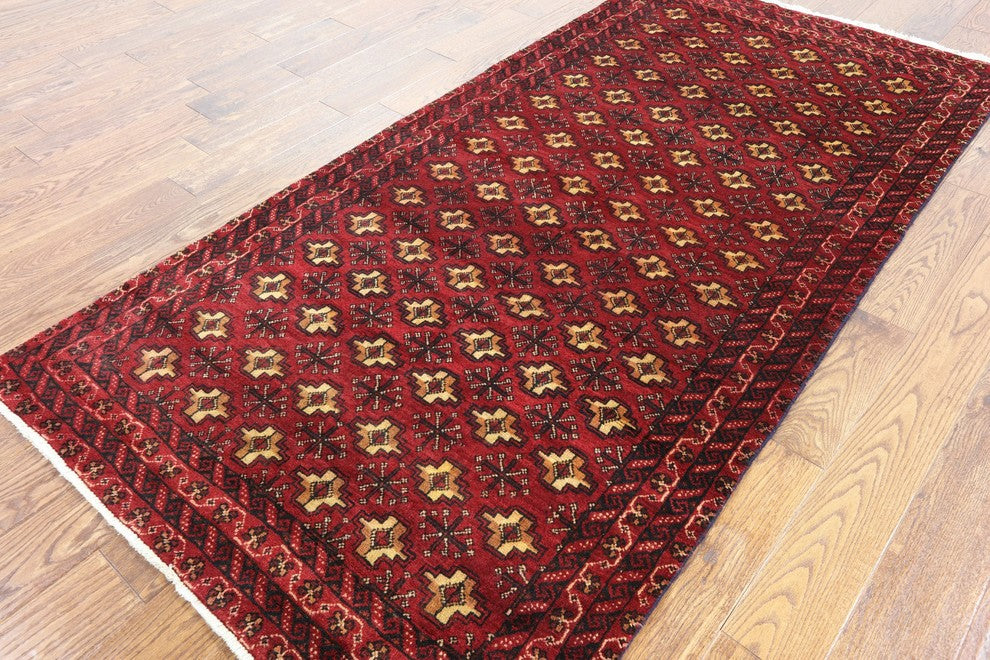 Oriental 4'x8 Persian Balouch Handmade Area Rug, W2360