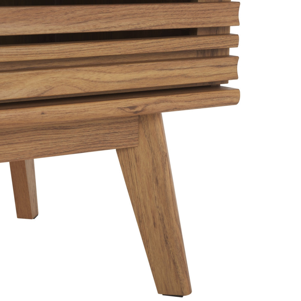 Safavieh Atlantes 4 Door 4 Shelf Media Stand, Oak