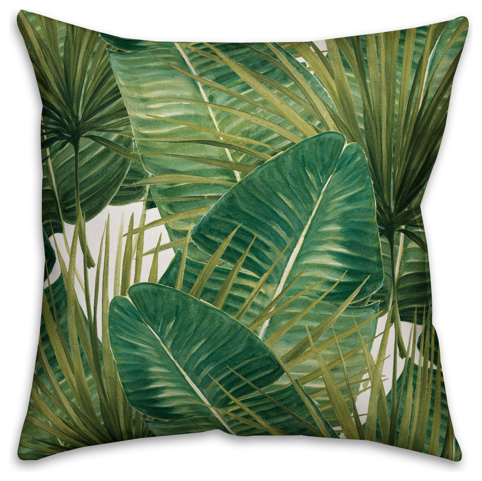 Tropical View 18"x18" Outdoor Throw Pillow