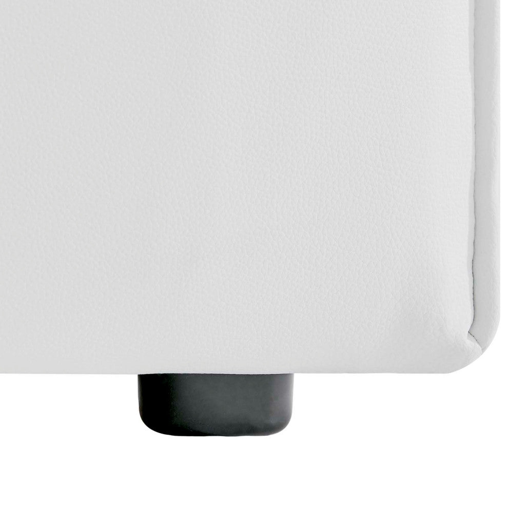 Mingle Vegan Leather 7-Piece Sectional Sofa, White