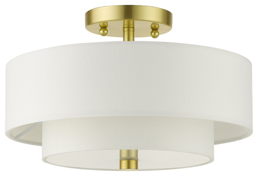 Satin Brass Timeless, Transitional, Versatile, Semi Flush