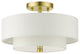 Satin Brass Timeless, Transitional, Versatile, Semi Flush