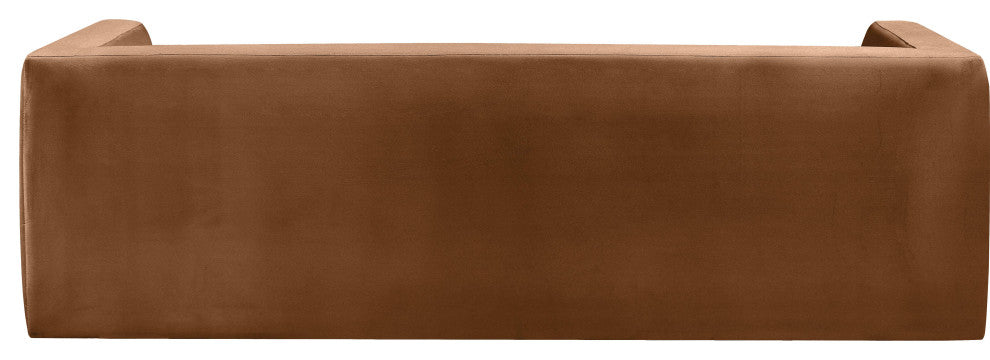 Henson Velvet Upholstered Sofa, Saddle