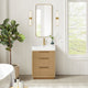 Hohhot Bath Vanity, Stone Sink Top No Mirror, Washed Ash Gray, 24", Single Vanity