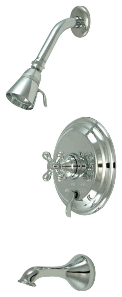 Kingston Brass Tub and Shower Faucet, Polished Chrome