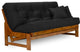Arden Futon Set - Frame, 8" Mattress, Black, Full
