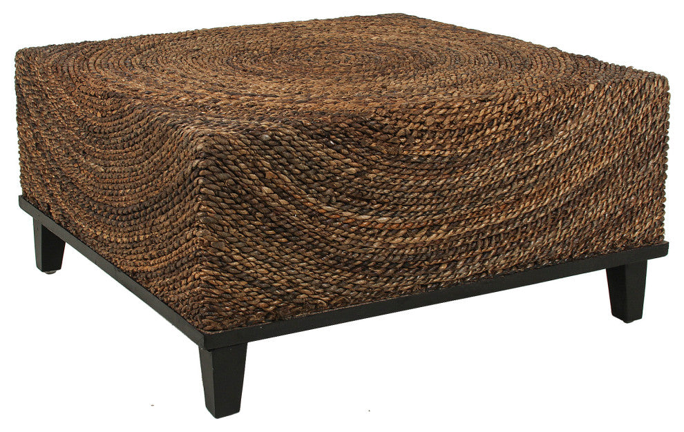 East at Main Chickasaw Brown Abaca Square Coffee Table