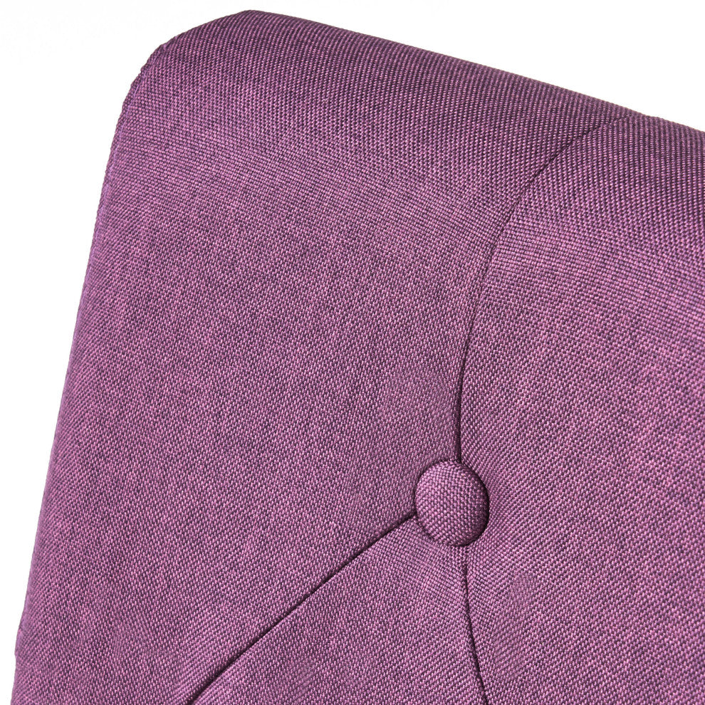 GDF Studio Nasima Fabric Dining Chair, Set of 2, Deep Purple