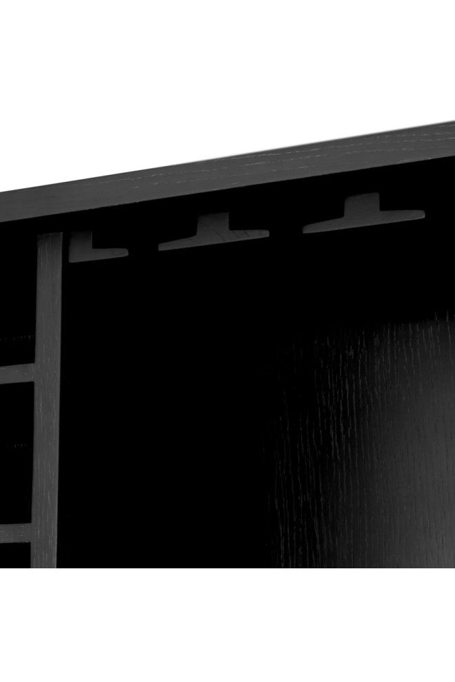 Charcoal Oak Bar Cabinet, Eichholtz Connaught