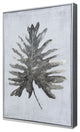 Silver Jungle Hand Painted Canvas, Jungle I - Palm Leaf