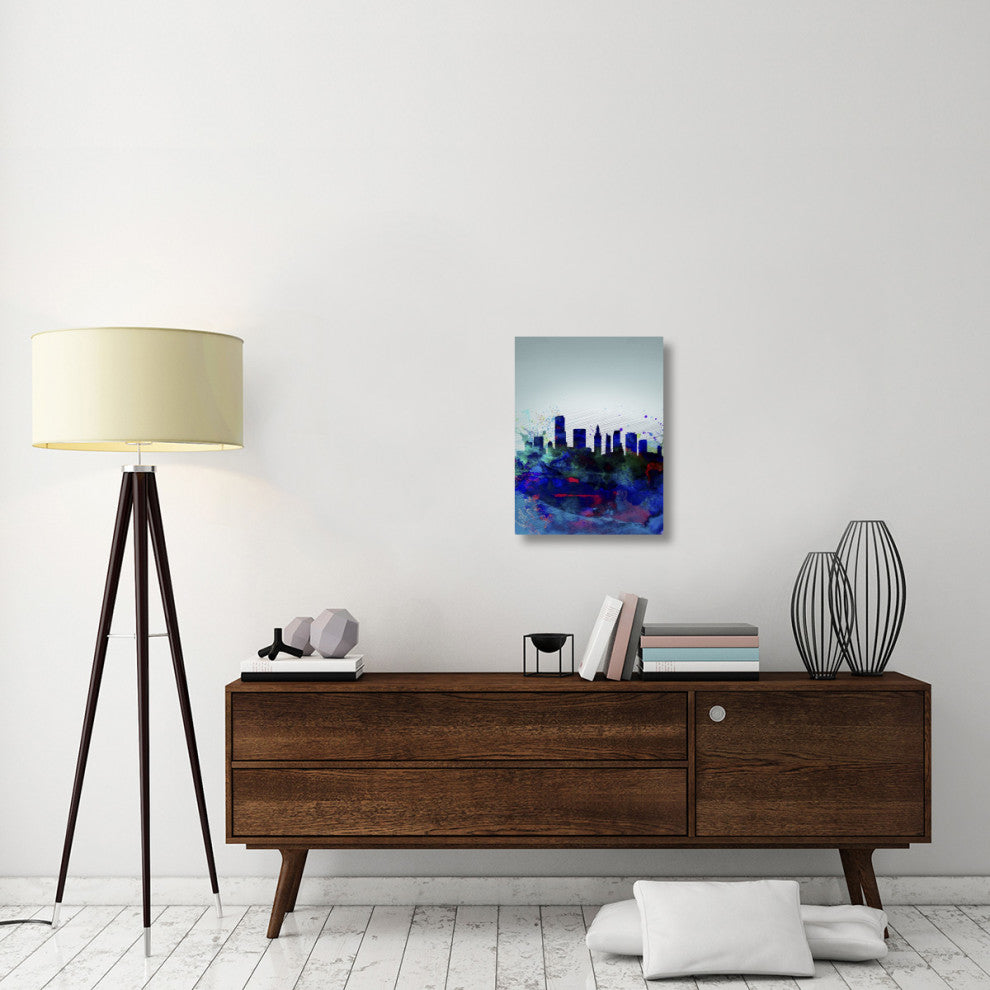 "Miami Watercolor Skyline" Fine Art Print