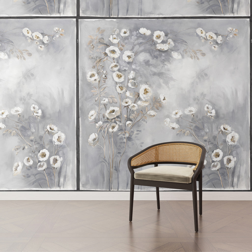 Monique Lhuillier Floral Purple Peel and Stick Mural