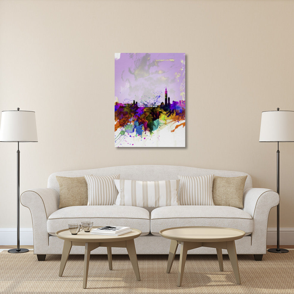 "Taipei Watercolor Skyline" Fine Art Print