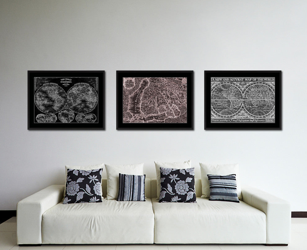 Finland Centuries Vintage Vivid Sepia Map Canvas, 28"x37"
