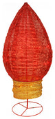 42" Pre-Lit Twinkling LED Red Glitter Light Bulb Christmas Decoration