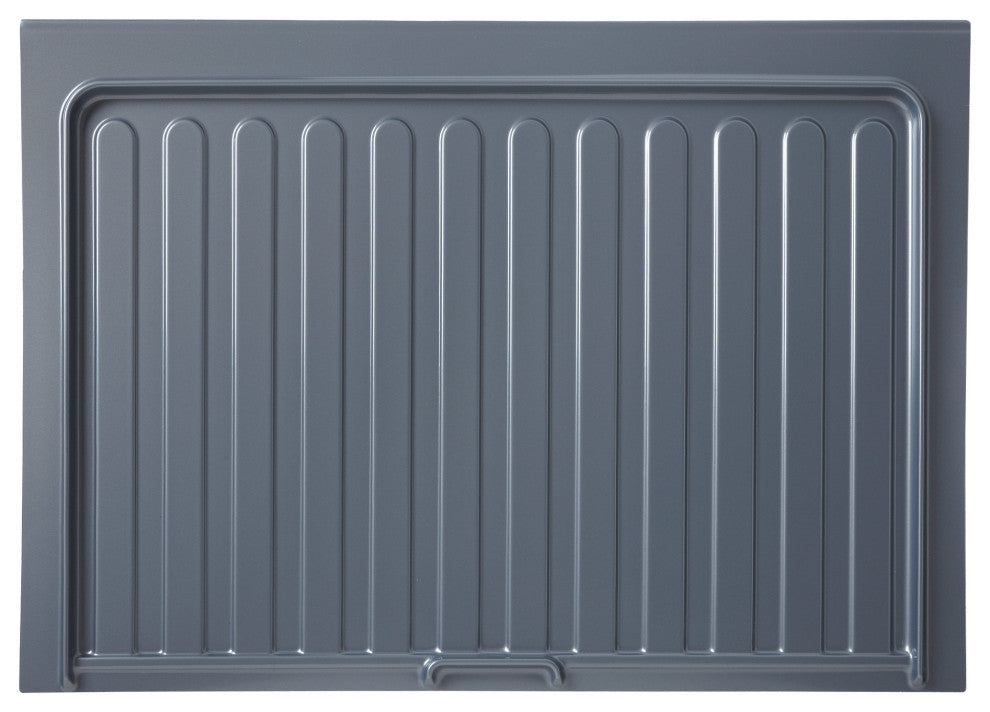 Polymer Trim to Fit Sink Base Cabinet Drip Tray, Metallic Silver