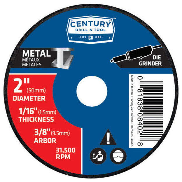 Type 1A Thin Metal Cutting Wheel, 2"x1/16"x2"