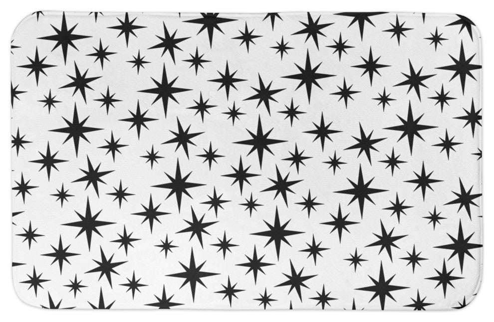 Black Stars 34x21 Bath Mat