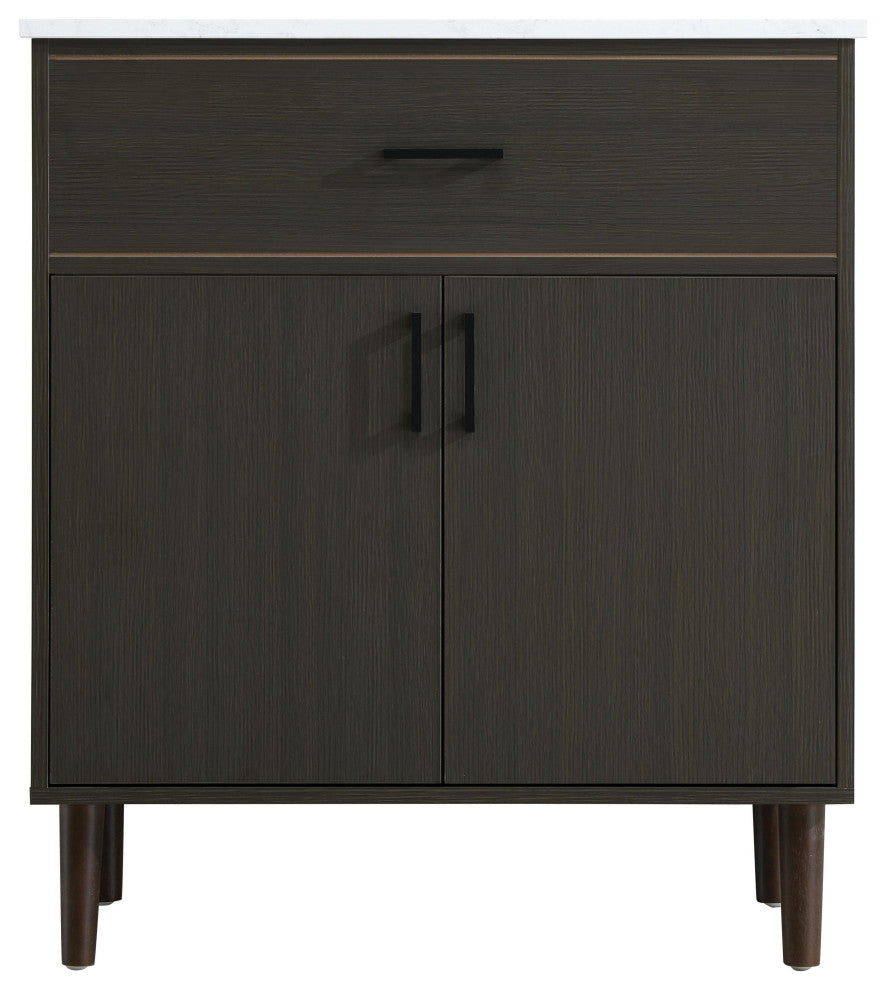 Home Living 30" Single Bathroom Vanity, Mocha Brown