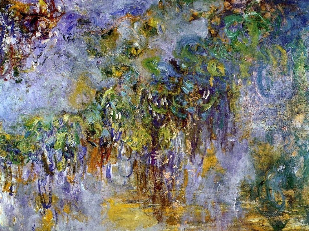Claude Oscar Monet Winteria (Right Half) Premium Canvas Print