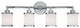 4 Light 30.5" Chrome Vanity Light