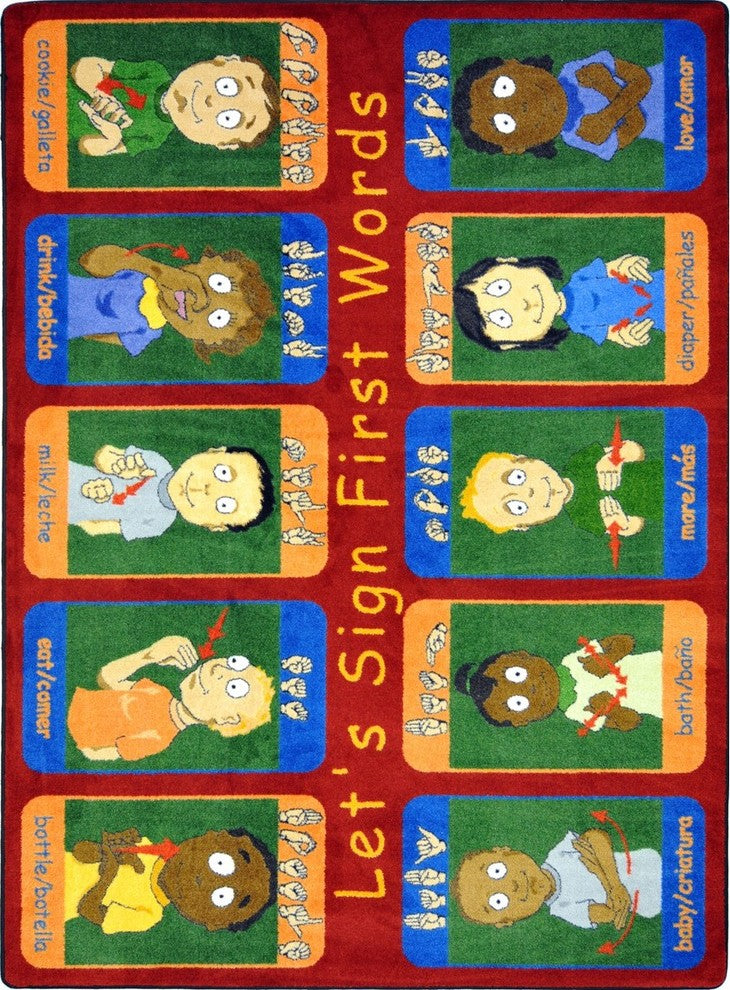 Kid Essentials Rug, First Signs, 7'8"x10'9"