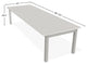 42" x 120" Extendable Outdoor Dining Table with Umbrella Hole, Snow