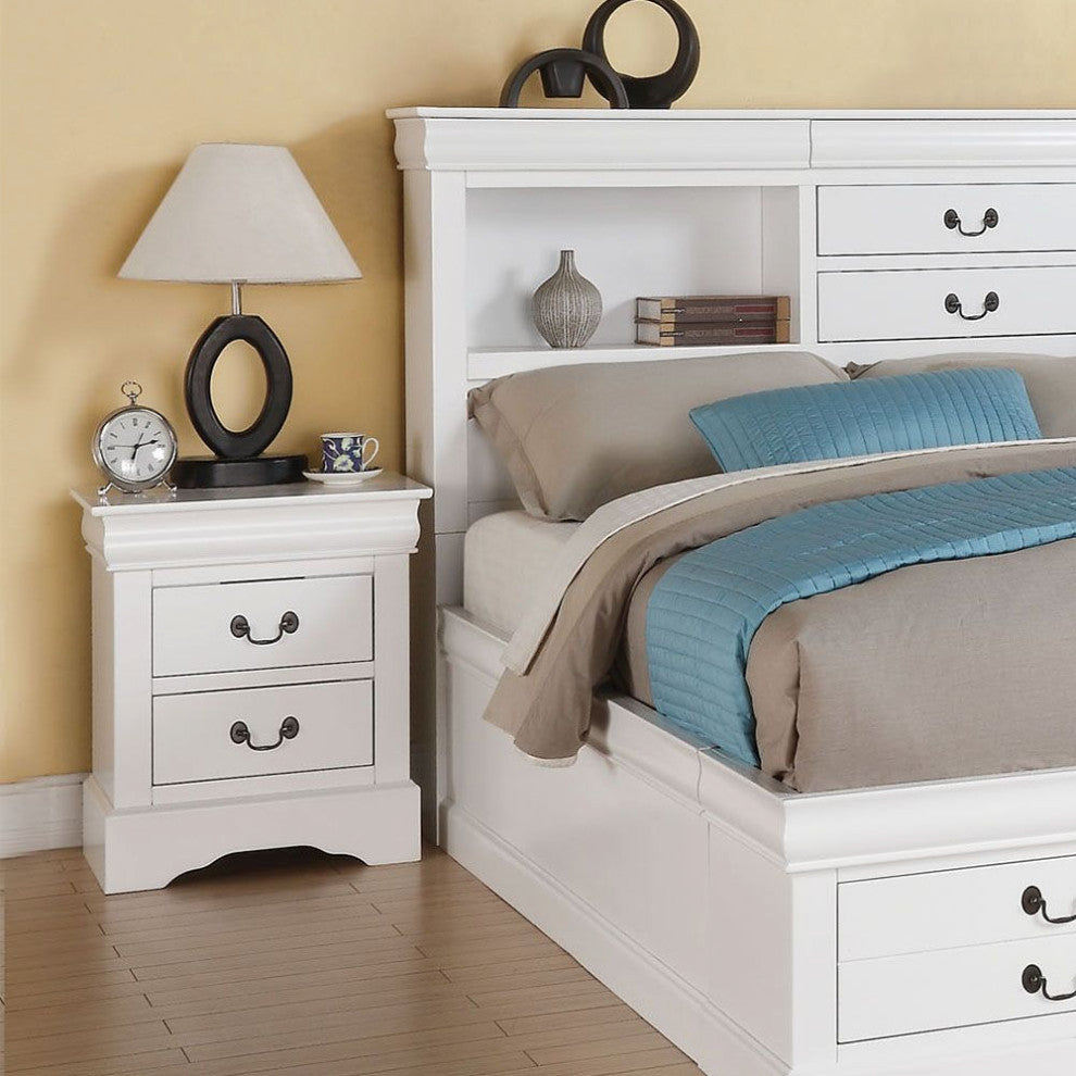 Louis Philippe III Nightstand, White