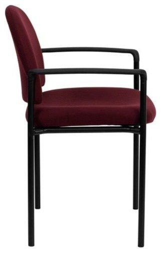 Flash Furniture Stackable Side Guest Chair in Burgundy with Arms