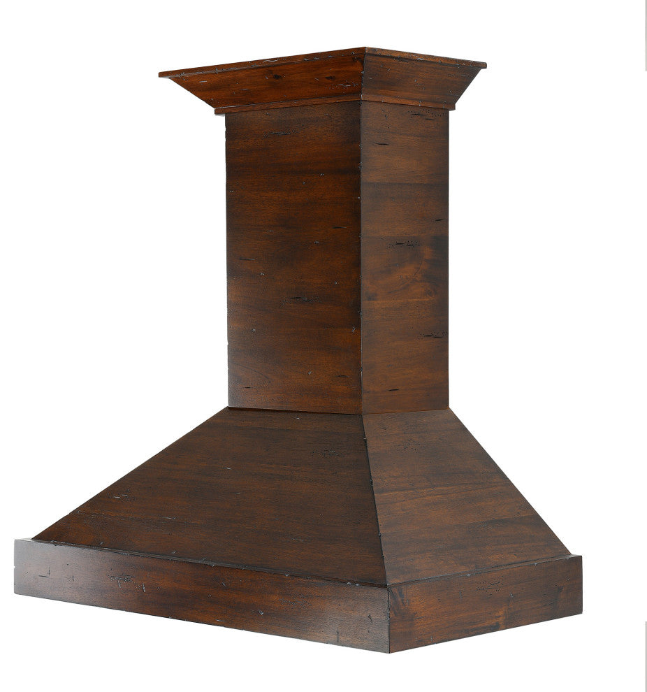 ZLINE 30 in. Wooden Wall Mount Range Hood, Walnut Includes Motor, KBRR-30