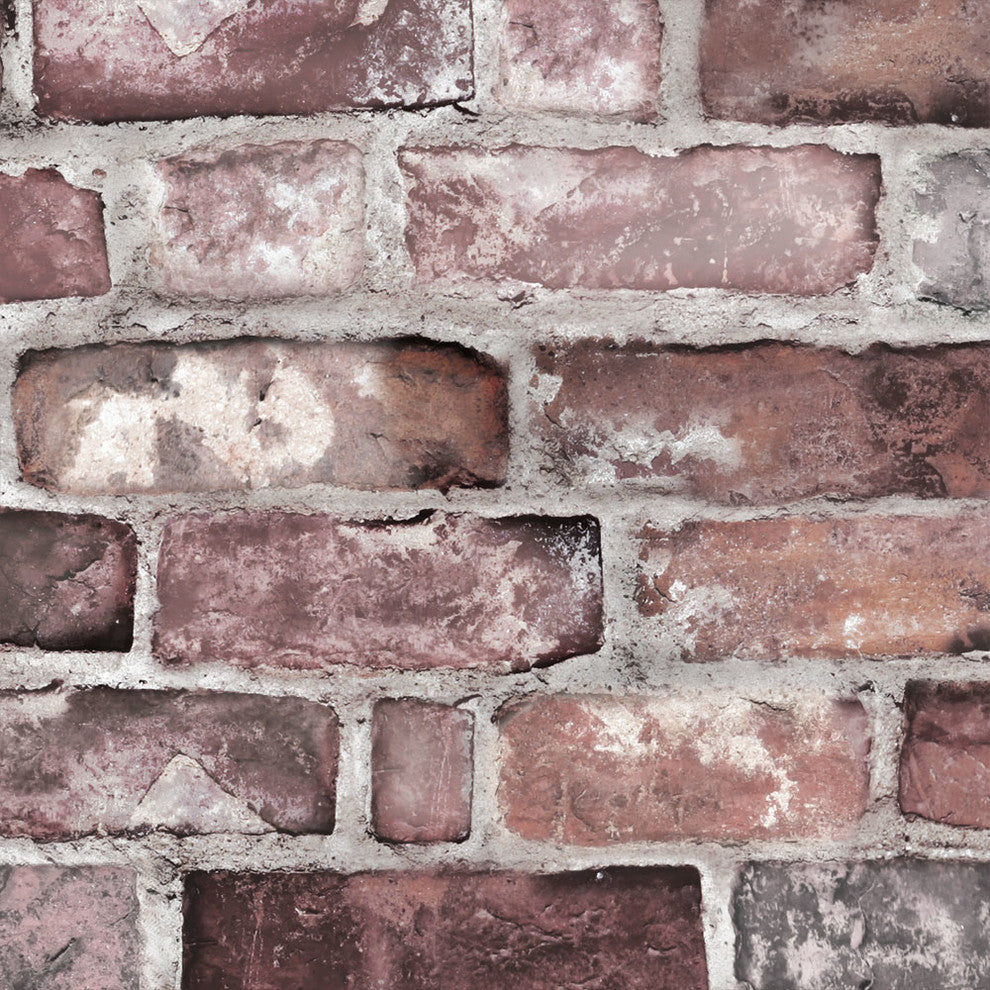 Brick Peel and Stick Vinyl Wallpaper, Vintage, 24"w X 108"h