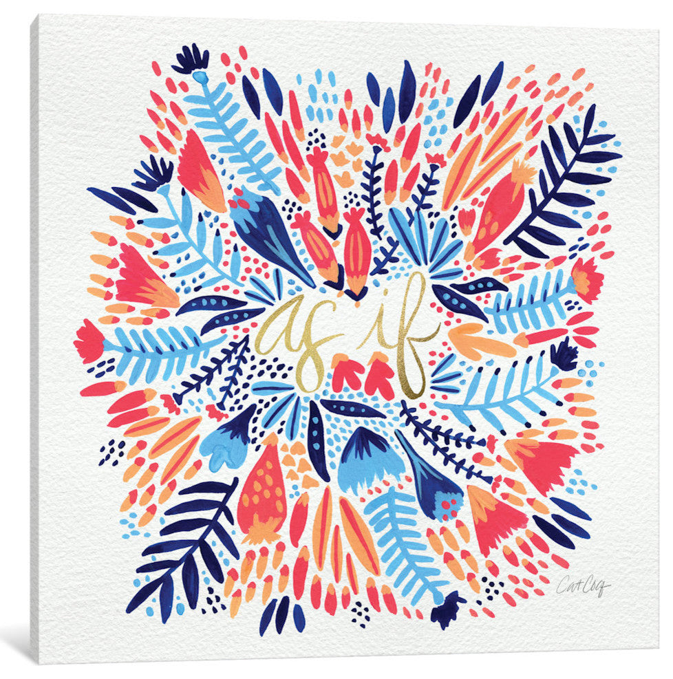 "As If Multi White Artprint Left" by Cat Coquillette, 26x26x1.5