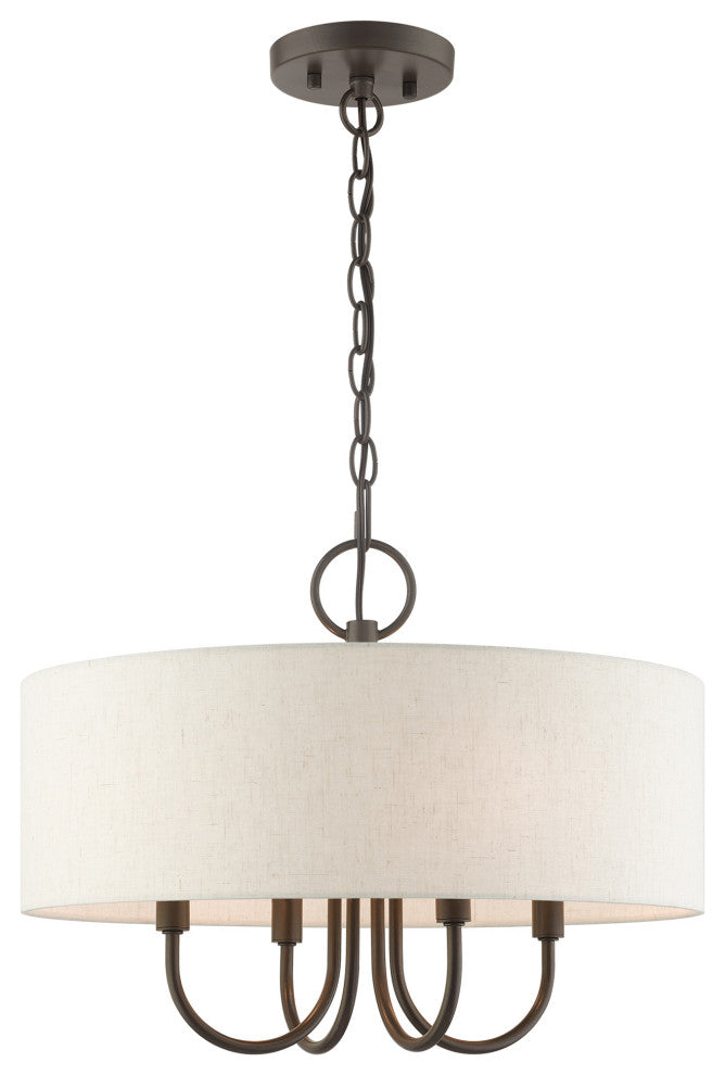 English Bronze Transitional, Pendant Chandelier