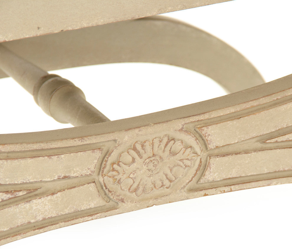 Beatrice Bench, Off-White Linen