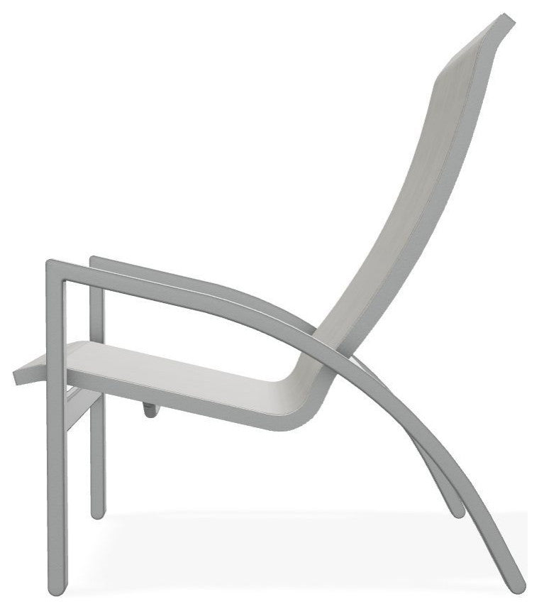 Kendall Sling Stackable Outdoor Lounge Chair, Smoke/Graphite