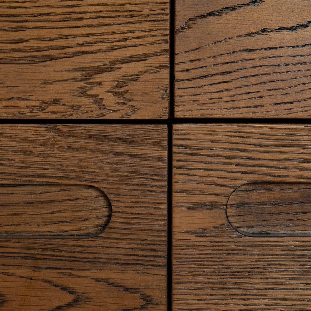 Safavieh Couture Tobiette 6 Drawer Wood Dresser, Medium Oak